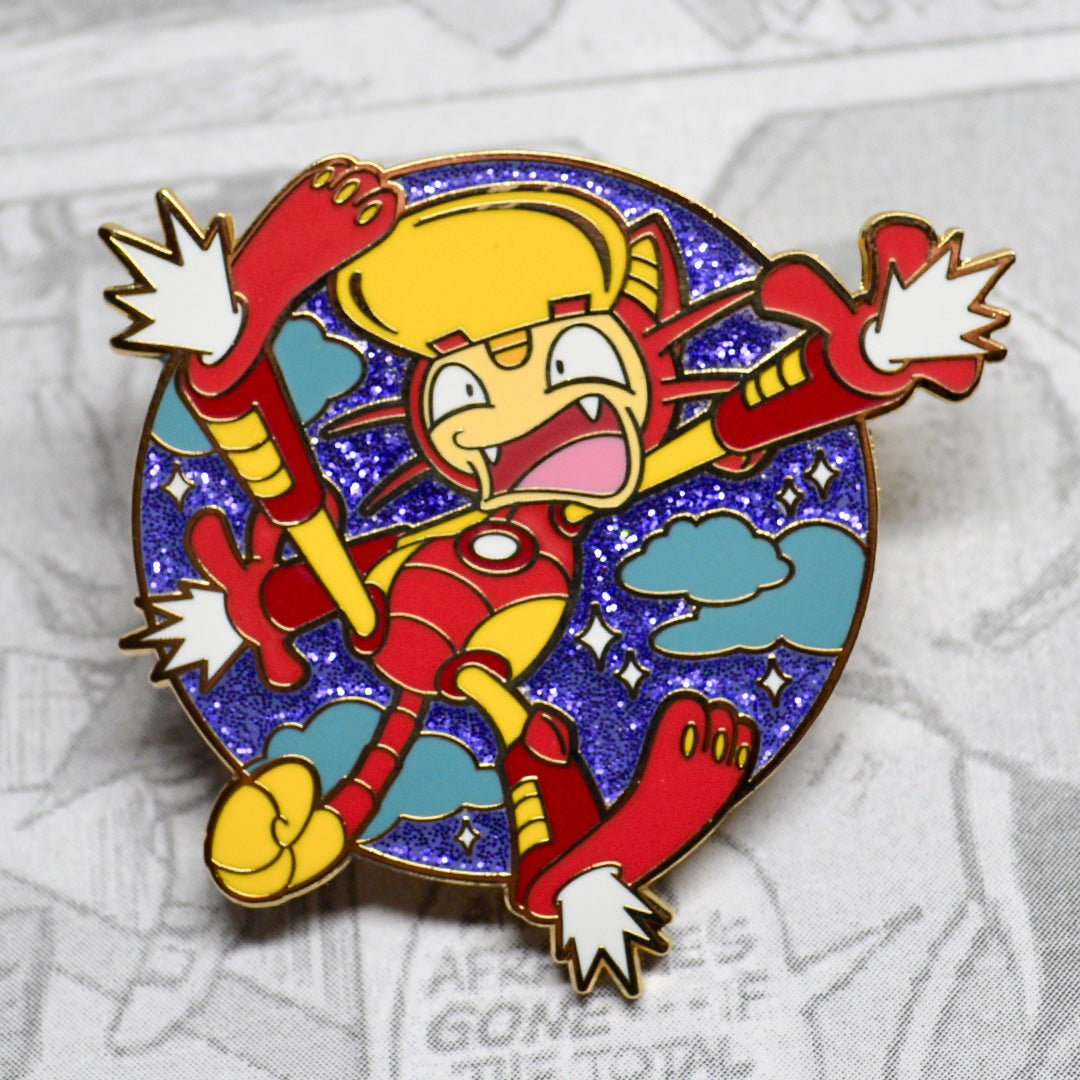 [Pokevengers] Iron Meow Enamel Pin